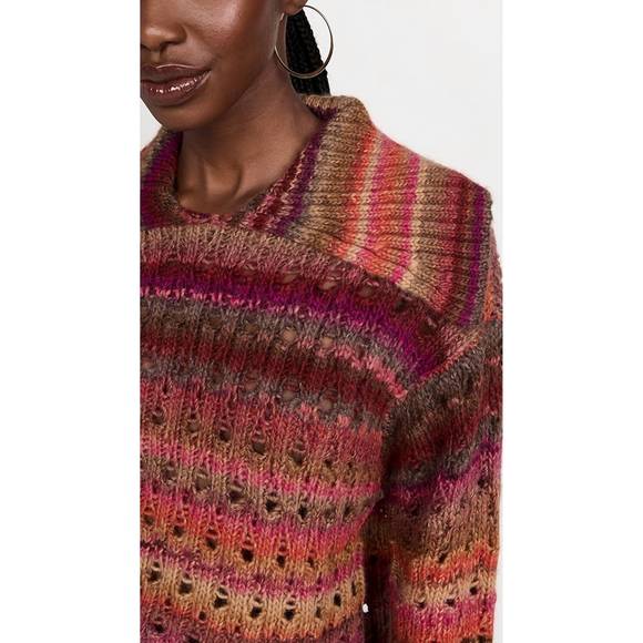 NEW JONATHAN SIMKHAI jenna space dye sweater in punch multi - Picture 5 of 5